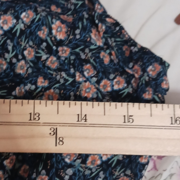 Cupcakes & Cashmere Azura  Floral Ruffle Mini Dress Black & Peach Xsmall - Picture 14 of 16